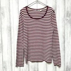 UNIQLO ユニクロ (M)　ボーダー トップス 長袖