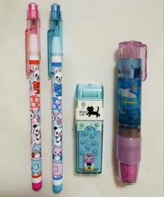 【未使用】ロケット鉛筆と消しゴムセット　沖縄美海水族館消しゴム　女の子　ケース入