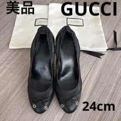 【極美品】GUCCI グッチ　ヒール　パンプス　24cmのサムネイル