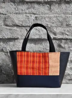 ハンドメイド　着物リメイク　パッチワーク　トートバッグ