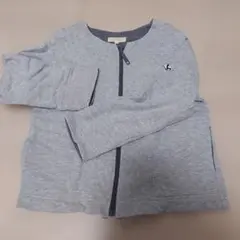 HushHusH　グレー ジップアップカーディガン 120