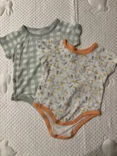konnyコニー コットンメッシュボディスーツ 6M 2枚セット夏用 ベビー