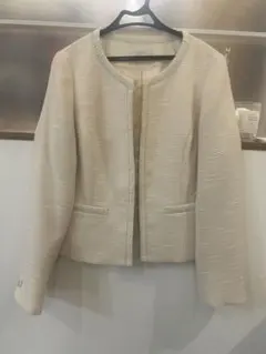 anysis アイボリー ノーカラージャケット