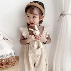 SHEIN ベビー キッズ ロンパース ベージュ 90cm