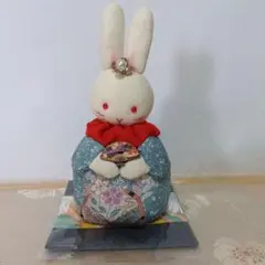 須田頼子作 うさぎ 加賀お細工物 金沢市工芸 着物リメイク - メルカリ