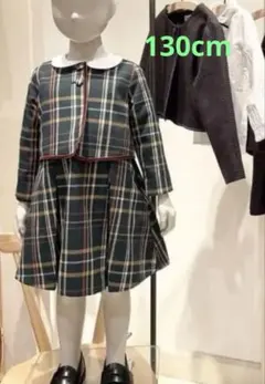 B:MING by BEAMS　グリーンチェック　ワンピース　ボレロ　フォーマル