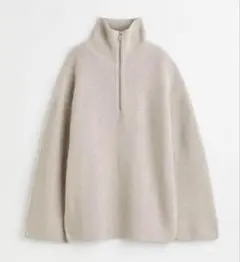 H&M エイチアンドエム　ハーフジップリブニットセーター