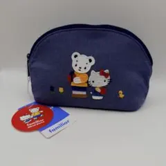 新品未使用 ポーチ〈ハローキティ × familiar〉 NB ネイビー デニム