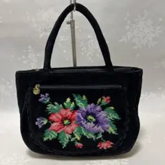 フェイラー FEILER 花柄刺繍 ハンドバッグサイズ約23㎝ x32㎝