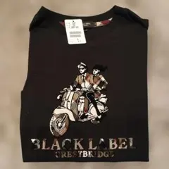 BLACK LABEL バイカーイラスト Tシャツ