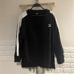 PUMA ブラック ホワイト トレーナー M