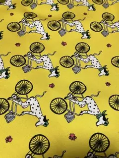 2m 日本製　ダルメシアン　自転車　オックス　生地