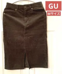 ＧＵ　擦れがあるため特価で出品中　コーデュロイ　スカート　Mサイズ　カーキ
