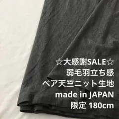 2FX/5909◆180cm 感謝祭/限定/ポリ系ベア天竺ニット生地/アパレル