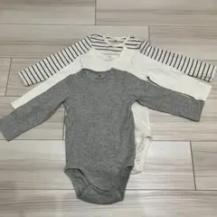 H&M 長袖ボディスーツ 3枚セット 12-18M