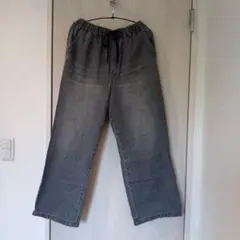 studio CLIP デニムパンツ ワイド グレー Mのサムネイル