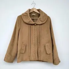 ▢ベージュ コーデュロイ風ジャケット