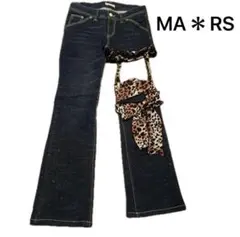 MA＊RS ガーター付きラメデニム　レオパード