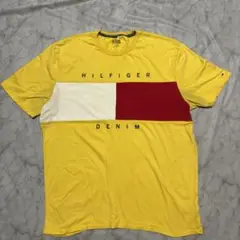 トミーフィルガー　tommy Ｔシャツ　黄色　ビックサイズ　デカロゴ