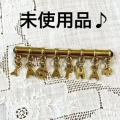 AGATHA ゴールド ロゴ　ブローチ　ヴィンテージのサムネイル