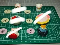 キャラクター型デコレーションパーツ6個セット