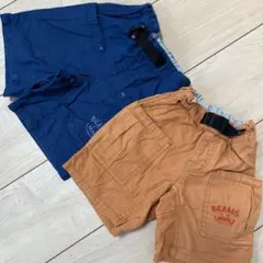 BEAMS MINI パンツ ネイビー オレンジ 2点セット 90cm