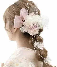 ヘッドパーツ❤︎成人式髪飾り 振袖 和装 ✿くすみピンク✿