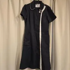 ナース服　ネイビー 半袖ワンピース Mサイズ