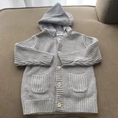 BREEZE 子供服 アウター 帽子付き ニット カーディガン