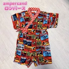 【未使用に近い】アンパサンド ディズニー 浴衣 甚平 ロンパース　80 アメコミのサムネイル