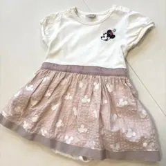 値下げ　petit main ミニー刺繍ロンパース 80サイズ