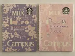 スターバックス　キャンパスリングノート　2023 パープル　ピンクのサムネイル