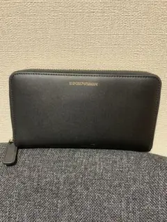 EMPORIO ARMANI 長財布 ラウンドファスナー ブラックのサムネイル
