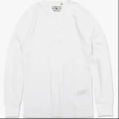 【L】AVIREX 長袖サーマルヘンリーネックTシャツ オフホワイト