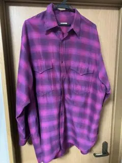 21AW comoli ウールシルク ワークシャツPINK - メルカリ