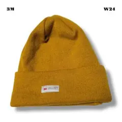 ★限定出品★ 3M ビーニー ニット キャップ 帽子 マスタード イエロー 黄色