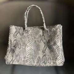 コーチ パイソンプリントトートバック 【USED】【古着】【中古 