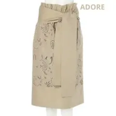 ADORE ◆ カットワークリボンスカート　ベージュ/36のサムネイル