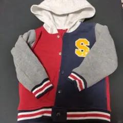 フード付きジャケット 赤・ネイビー・グレー