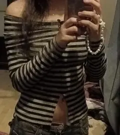 ボーダー フェアリーグランジ y2k 00s 黒　グレー パンクV系 平成ギャル