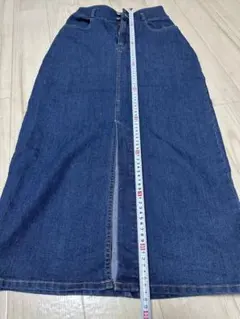 ダークブルーデニムロングスカート
