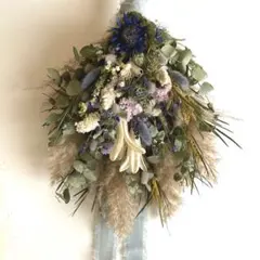 スモークツリー とアンティーク紫陽花のアンニュイブルーなフライング