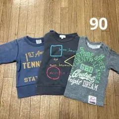 ロンT トレーナーセット ネイビー・グレー　90cm 男の子向け