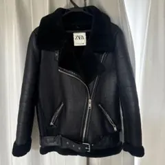 ZARA ブラック ライダースジャケット S
