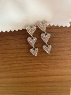 3連ハート❤︎ピアス