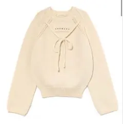andmary Casey knit tops アイボリー