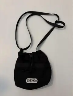OUTDOOR PRODUCTS 巾着ショルダーバッグ ブラックのサムネイル