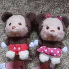ミッキー&ミニーフレンズミルキーボアマスコット　ペア