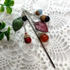天然石どんぐりの簪(2) ハンドメイド