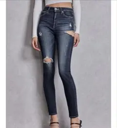 GYDA M/W SIDE RIPPEDスキニーデニムPTのサムネイル